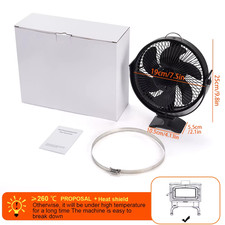 6 Pale Nuovo Ventilatore per Stufa Alimentato a Calore 2-In-1 Ventilatore per Ca