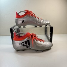 Scarpe da calcio Adidas X 16.3 da uomo argento arancione UK 9 X Techfit Us 9.5 Eu 43 1/3