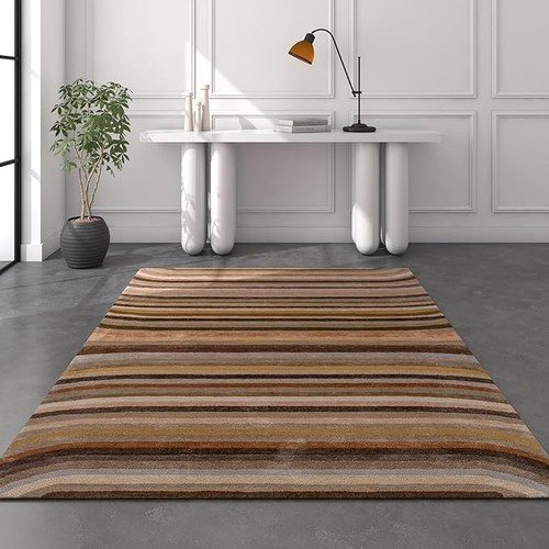 Tappeto righe trapuntato a - trapuntato,