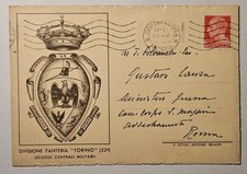 CARTOLINA MILITARE - 52° DIVISIONE FANTERIA TORINO, SCUOLE CENTRALI MILITARI VG
