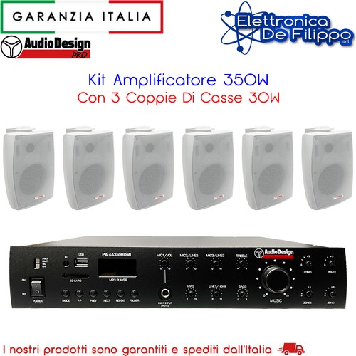 Kit amplificatore 350w con - amplificatore, 3