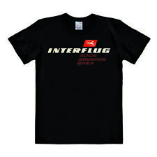 LOGOSHIRT - Airline Deutschland - Interflug DDR Logo - T-Shirt Print - schwarz