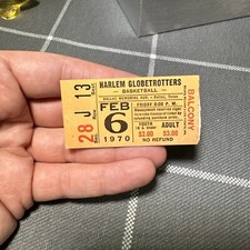 Biglietto Vintage Harlem Globetrotters Stub Dallas Memorial Auditorium 1970