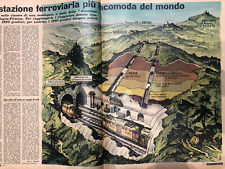 La Domenica del Corriere 11 1958 Mogliano Veneto RARA MAPPA Stazione Fantasma