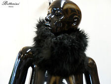 COLLO PELLICCIA cashemere FOURRURE fuch black FUR  lana whool cachemire mongolia