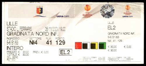 Biglietto genoa losc - vs, lille