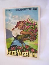 Pubblicità - Estate Valsesiana 1948 Illustratore Musatti - non spedita f. g. 