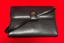 Gucci borsa a tracolla 3 vie vintage pelle nera pochette tracolla donna dal Giappone