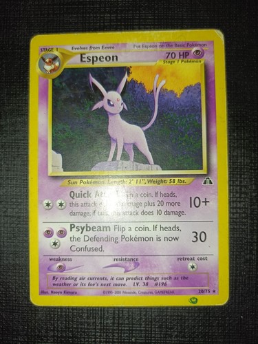 Pokemon espeon rara - 20/75, non