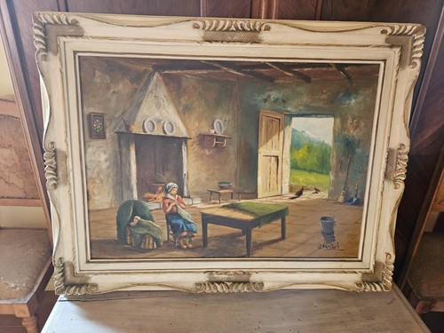 Quadro olio tela - olio, cornice