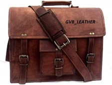 Borsa A Tracolla Vintage In Vera Pelle Da Uomo Per Laptop