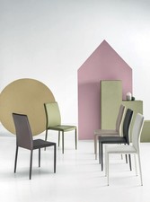 Set of 2 Faux Leather Dining
