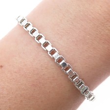 Bracciale TIFFANY & CO. Argento Sterling 925 Vintage Maglia Veneziana 7,25"