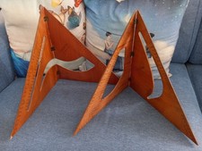 Vintage Usato Coppia Squadre Squadra Legno Sarta Sartoriale Perazzolo Grand Chic