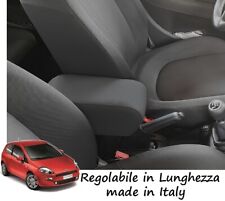 PROMO Bracciolo LUXURY regolabile per FIAT PUNTO, EVO GRANDE PUNTO Tessuto nero