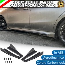 4 X FLAP SPLITTER SPOILER MINIGONNE LATERALI CARBON LOOK PER MINI COOPER R56