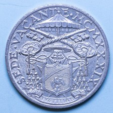 SEDE VACANTE 10 LIRE 1939 ROMA
