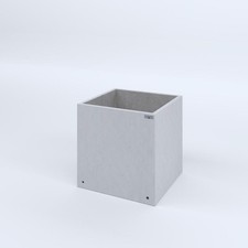 FIORIERE IN CEMENTO LISCE CUBO SENZA PIEDINI CM60