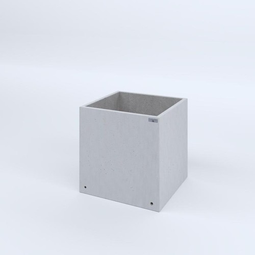 Fioriere cemento lisce cubo - cemento,