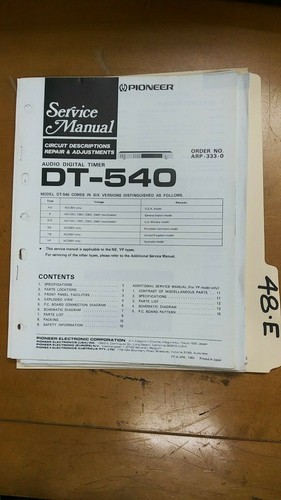 Pioneer 540 manuale - pioneer,