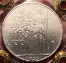 100 Lire 1959, Italia