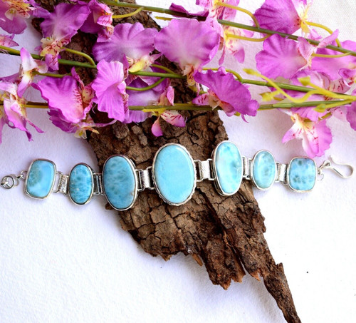 Bracciale larimar dominicano - bracciale,
