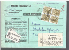 RACCOMANDATA ATTI GIUDIZIARI IN TARIFFA QUARTINA 50 L. SIRACUSANA NON FLUORESCEN