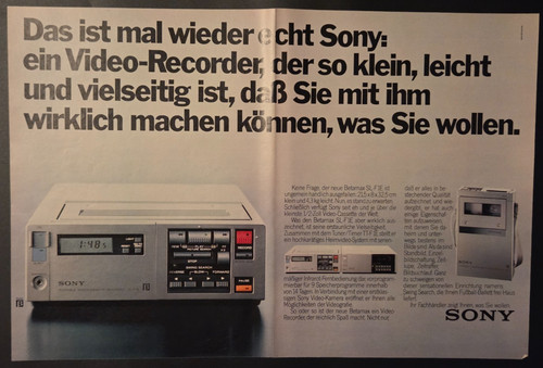 Sony betamax f1e - sony, sl-f1e