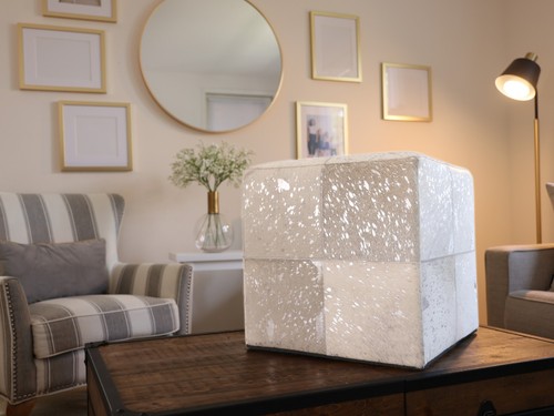 Pouf ottomano cubo pelle - ottomano,