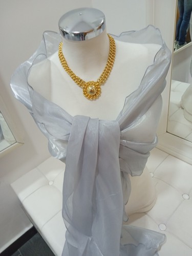Stola argento chiaro perla - stola,
