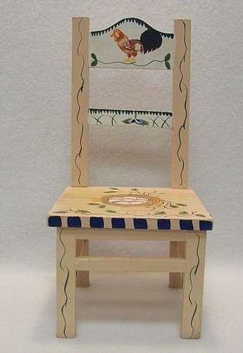 Sedia legno rustica dipinta - in,