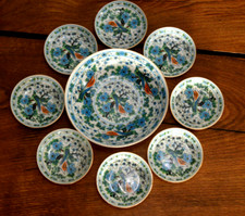 SET 9 PEZZI ANTICO PORCELLANA