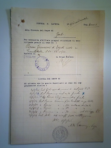 Piego luogotenenza pretura - piego, "pretura