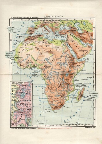 Carta geografica antica africa - carta,