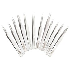 Pinzette da orologiaio in acciaio inox non magnetiche vari modelli pinzetta