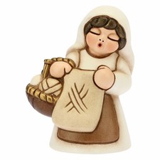 THUN S3081A83- Donna che lavora a maglia presepe classico variante bianca