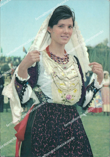 Bb69 cartolina costumi sardi - cartolina,