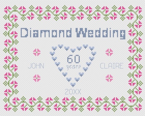 Punto croce matrimonio - punto,