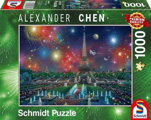 Puzzle 1000 fajerwerki nad - fajerwerki,