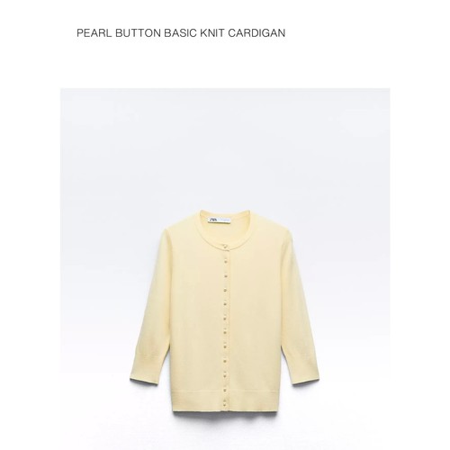 Zara pearl button cardigan - pearl,