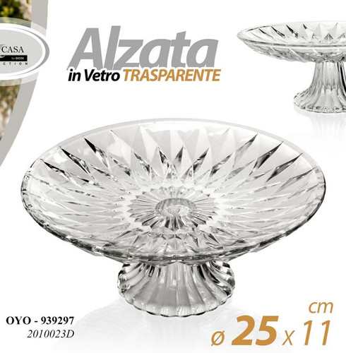 Alzata tonda vetro porta dolci - alzata,