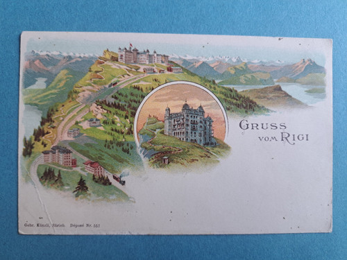 Cartolina rigi 1900 - cartolina,