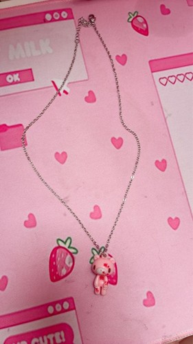Collana rosa gloomy charm - collana,