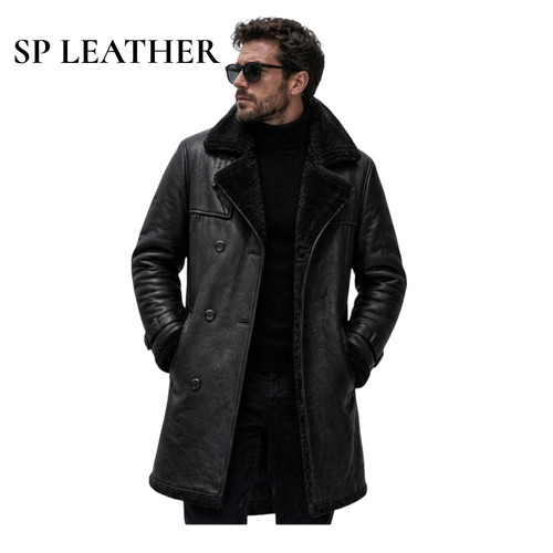 Cappotto uomo pelle nero