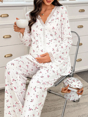 Set pigiama romantico fiori - set,