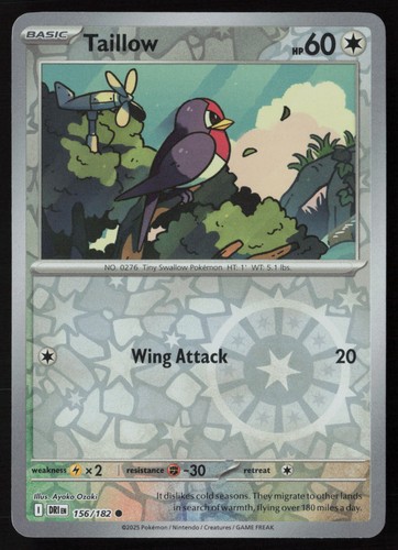 Pokemon taillow 156 182 - pokemon, 156/182