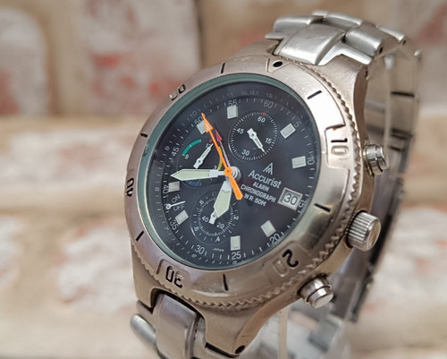 Raro cronografo accurist alarm - accurist,