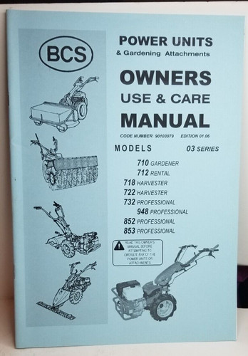 Bcs power units - bcs, attachments