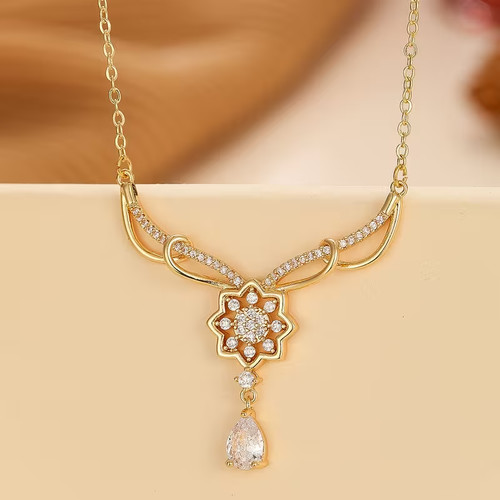 Collana donna zirconi pietra