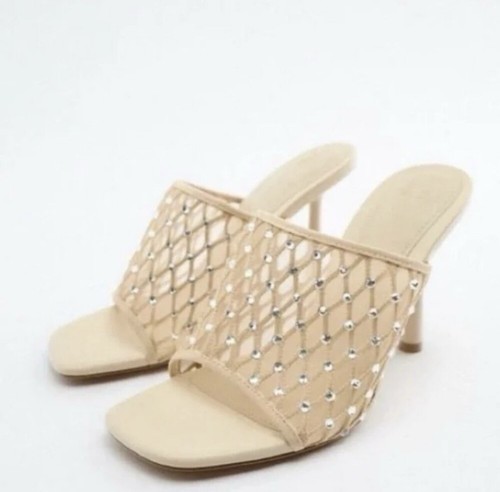 Zara mesh heeled - zara, mules